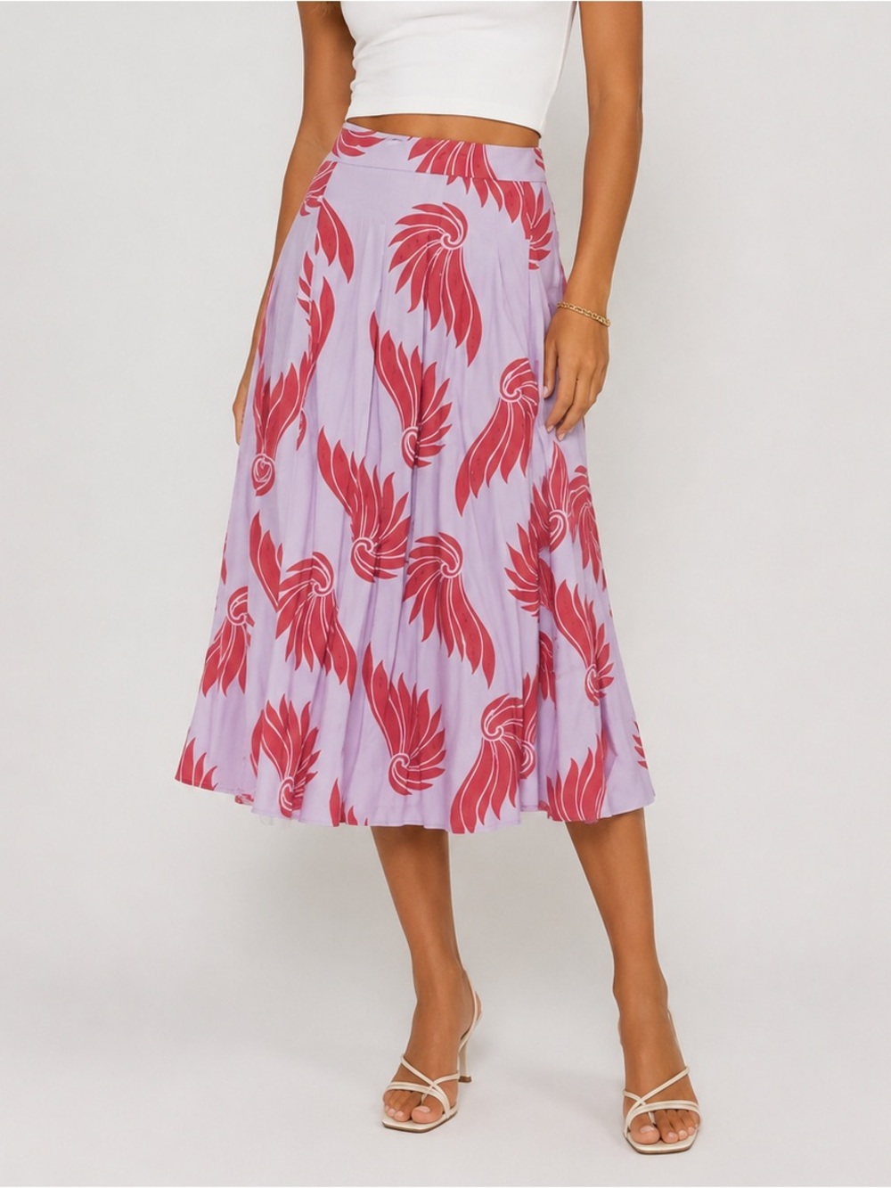 Dries Van Noten Printed Midi Skirt